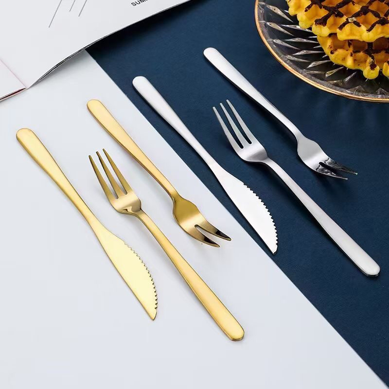 Kitchen Supplies Stainless Steel Tableware Fruit Tea Fork Moon Cake Knife