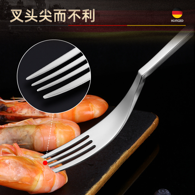 Antibacterial Household 316 Stainless Steel Spoon Fork Korean Spoon Household Tableware Small Long Spoon Hotel Amazon