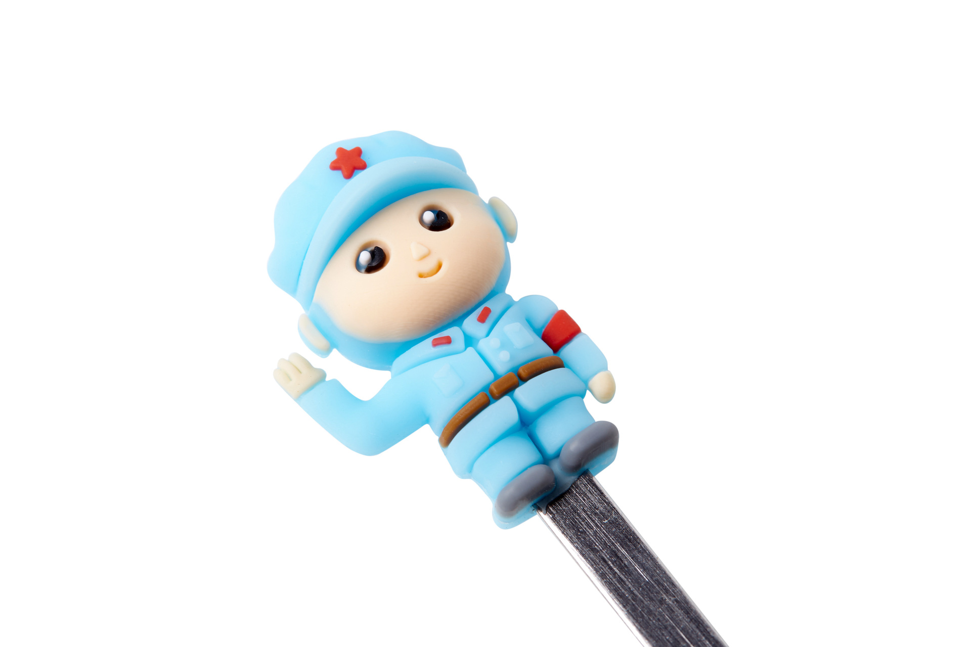Creative Cartoon Red Army Stainless Steel Fruit Fork Set 6 Assembly Base Ceramic Fruit Fork Creative Cartoon Red Army Stainless Steel Fruit Fork Set 6 Assembly Base Ceramic Fruit Fork