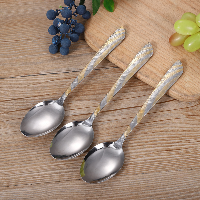 Stainless Steel Spoon Knife and Fork Tableware Full Set Hotel Western Tableware Factory Direct Sales Personalized Patterns Knife and Fork Gift