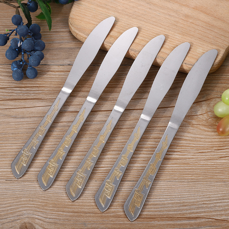 Stainless-Steel Knife and Fork Set Steak Knife and Fork Tableware Western Food Knife and Fork Factory Direct Sales Personalized Gift Stainless-Steel Knife and Fork Set Steak Knife and Fork Tableware Western Food Knife and Fork Factory Direct Sales Personalized Gift