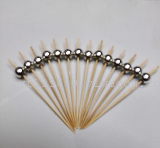Creative checking fruit dessert fork bamboo fruit no paint protection