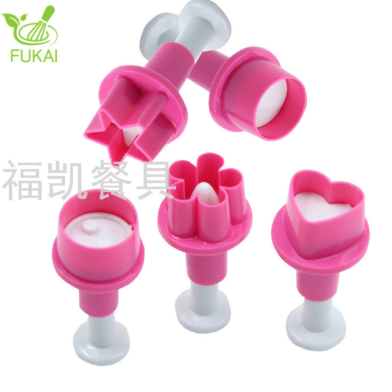 5PCS Star Shape Sugar Cream Craft Heart Chocolate Stamp Biscuit Mold 5PCS Star Shape Sugar Cream Craft Heart Chocolate Stamp Biscuit Mold