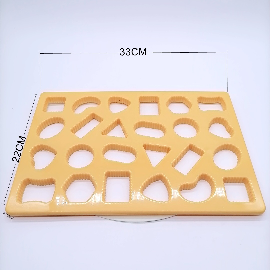 round Card Baking Mold Biscuit Mold 24-Hole Fruit Pattern 33*22 * 1cm Single Hole Diameter about 4cm
