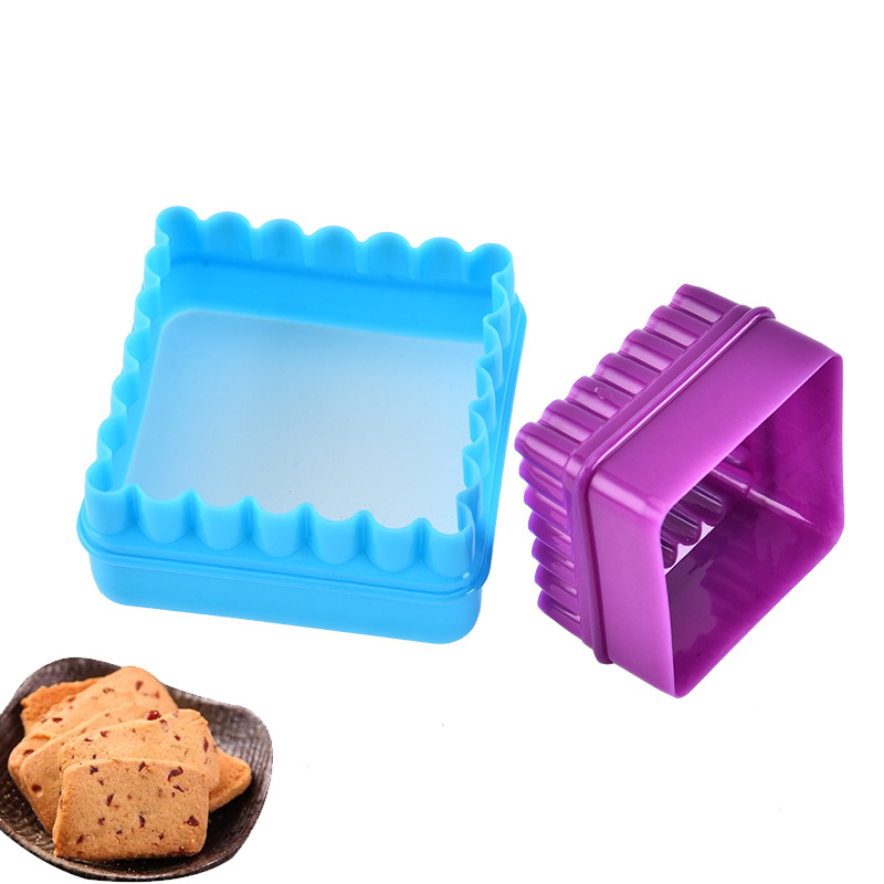 Factory Direct Sales Square Biscuit Mold Suit Cookie Cutter 5-Piece Set Color Mold Cake Cutter Mousse Mold