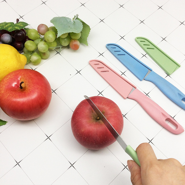 Stall Three-Color Fruit Knife Peeler Home Kitchen Knives Portable Fruit Knife Kitchen Knife Factory Supply