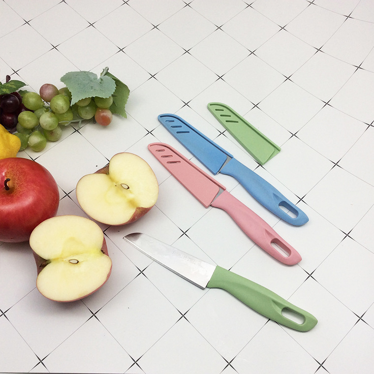 Stall Three-Color Fruit Knife Peeler Home Kitchen Knives Portable Fruit Knife Kitchen Knife Factory Supply