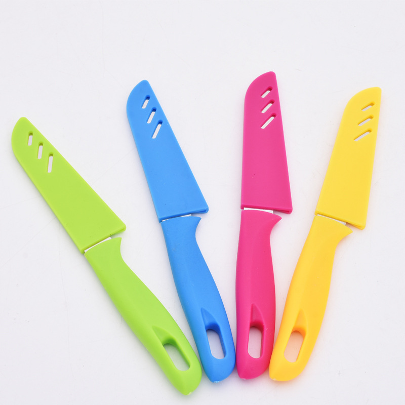 Stall Three-Color Fruit Knife Peeler Home Kitchen Knives Portable Fruit Knife Kitchen Knife Factory Supply
