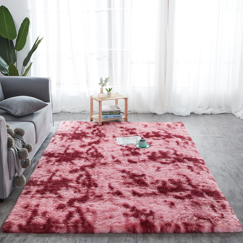 Tie - dye printing carpet manufacturers wholesale gradient silk wool velvet living room study bedside bedroom carpet L