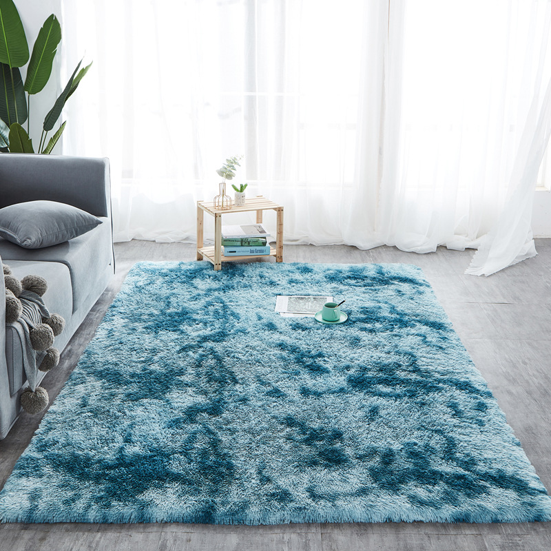 Tie - dye printing carpet manufacturers wholesale gradient silk wool velvet living room study bedside bedroom carpet L