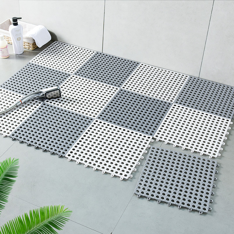 TPR Bathroom Stitching Non-Slip Mat Toilet Shower Bath Waterproof Foot Mat Wholesale Delivery