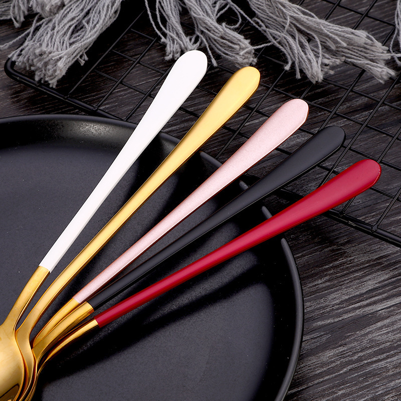 304 Stainless Steel Spoon Fork Chopsticks Portable Belt Set Nordic Affordable Luxury Creative Table Knife Spoon Kitchenware Set