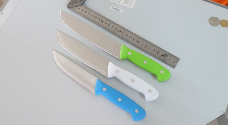 6-Inch, 7-Inch, 8-Inch Three-Color Handle Chef Knife Stainless Steel Chef Blade Knife Table Knife Chef Knife 6-Inch, 7-Inch, 8-Inch Three-Color Handle Chef Knife Stainless Steel Chef Blade Knife Table Knife Chef Knife