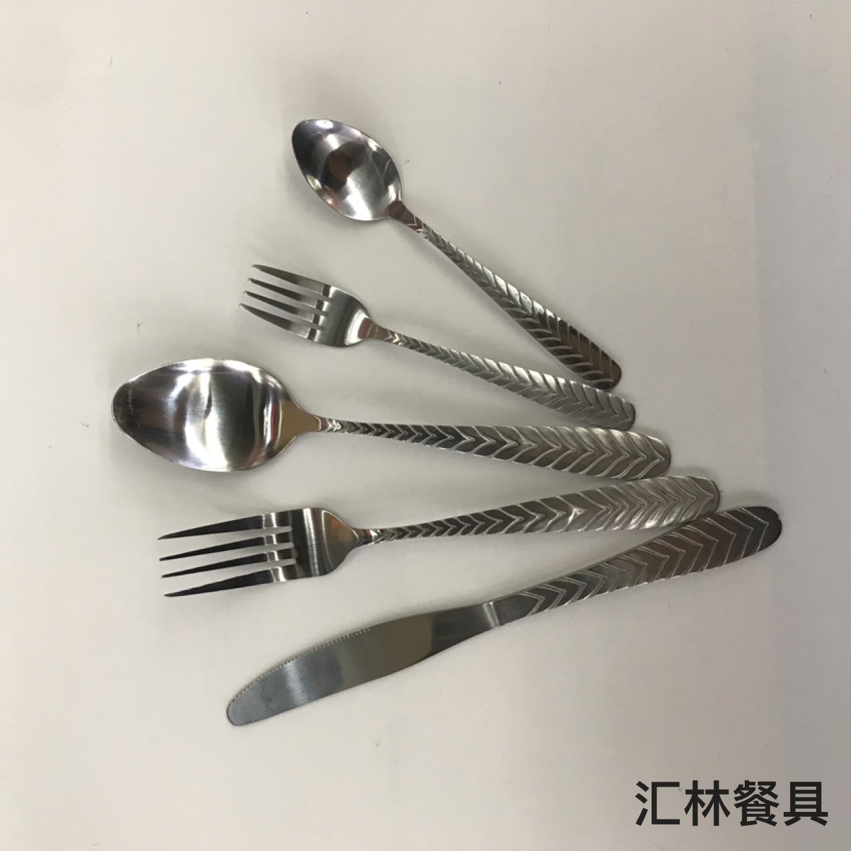 410 Stainless Steel Material Western Tableware Small round Head Series D Leaf-Shaped Flowers Solid Color Table Knife Spork Tea Spork Can Be Sold Separately