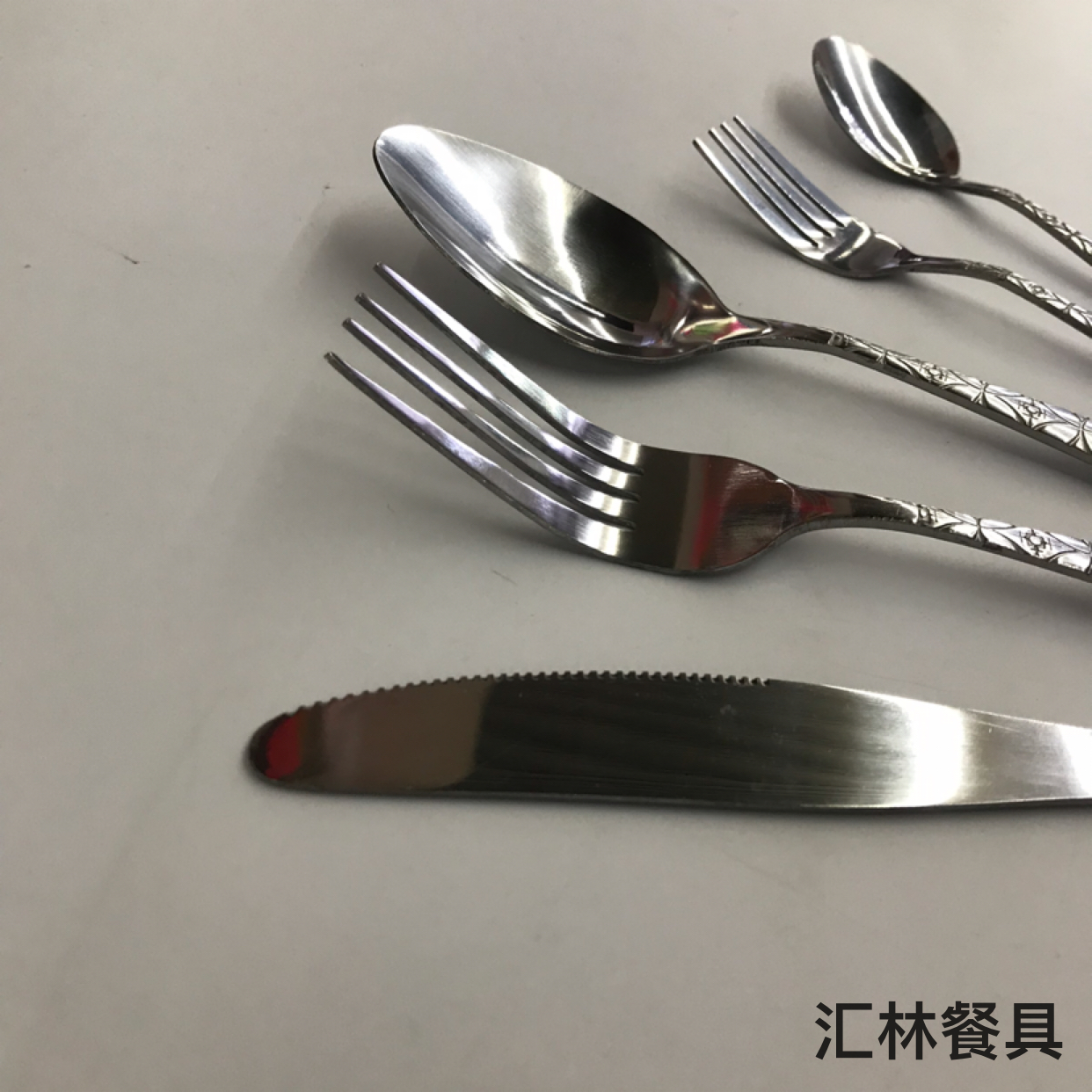410 Stainless Steel Material Western Tableware Small round Head Series B Solid Color Table Knife Spork Tea Spork Can Be Sold Separately