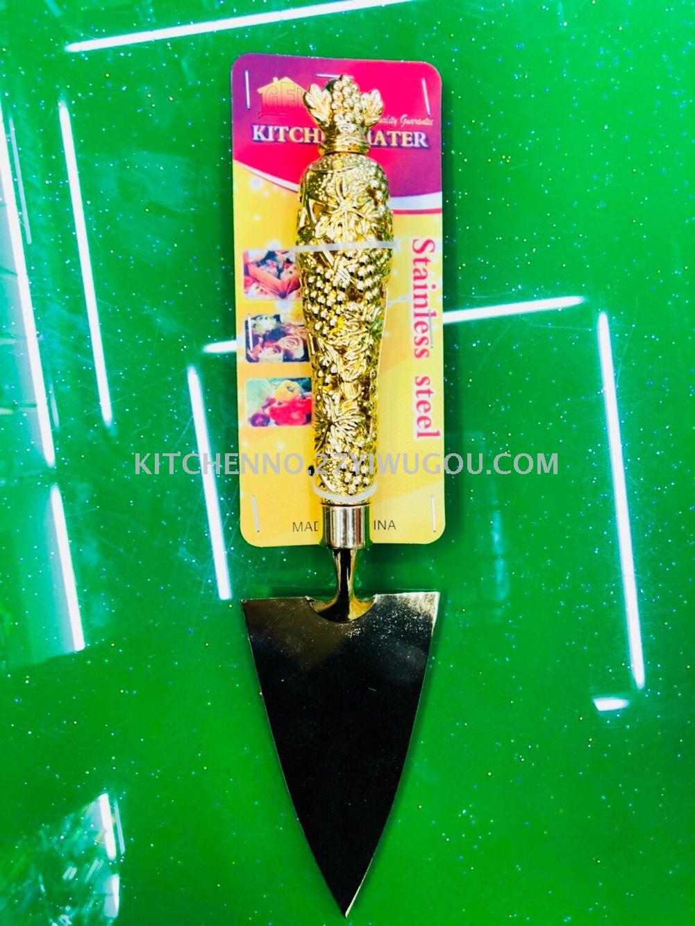 Gold-plated silver-zinc alloy communal tableware dividing spoon shell spoon table knife cake fork salad fork