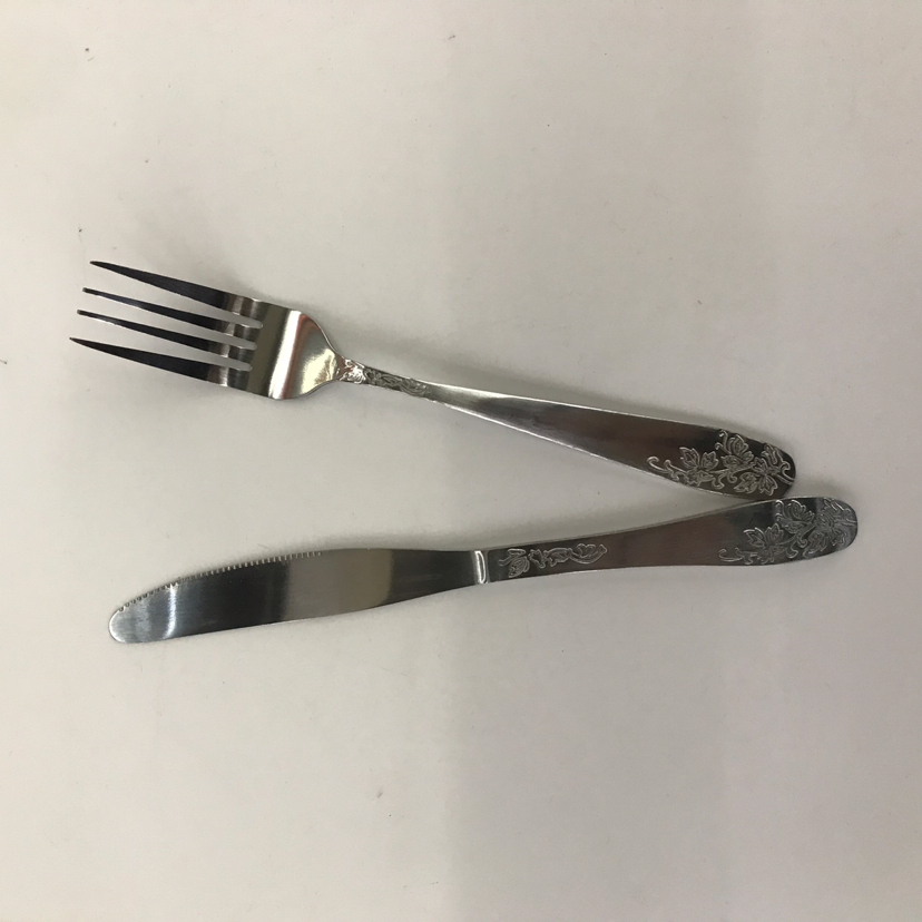 410 Stainless Steel Material Western Tableware Small round Head Series E Grape Leaves Solid Color Table Knife Spork Tea Spork Can Be Sold Separately 410 Stainless Steel Material Western Tableware Small round Head Series E Grape Leaves Solid Color Table Knife Spork Tea Spork Can Be Sold Separately