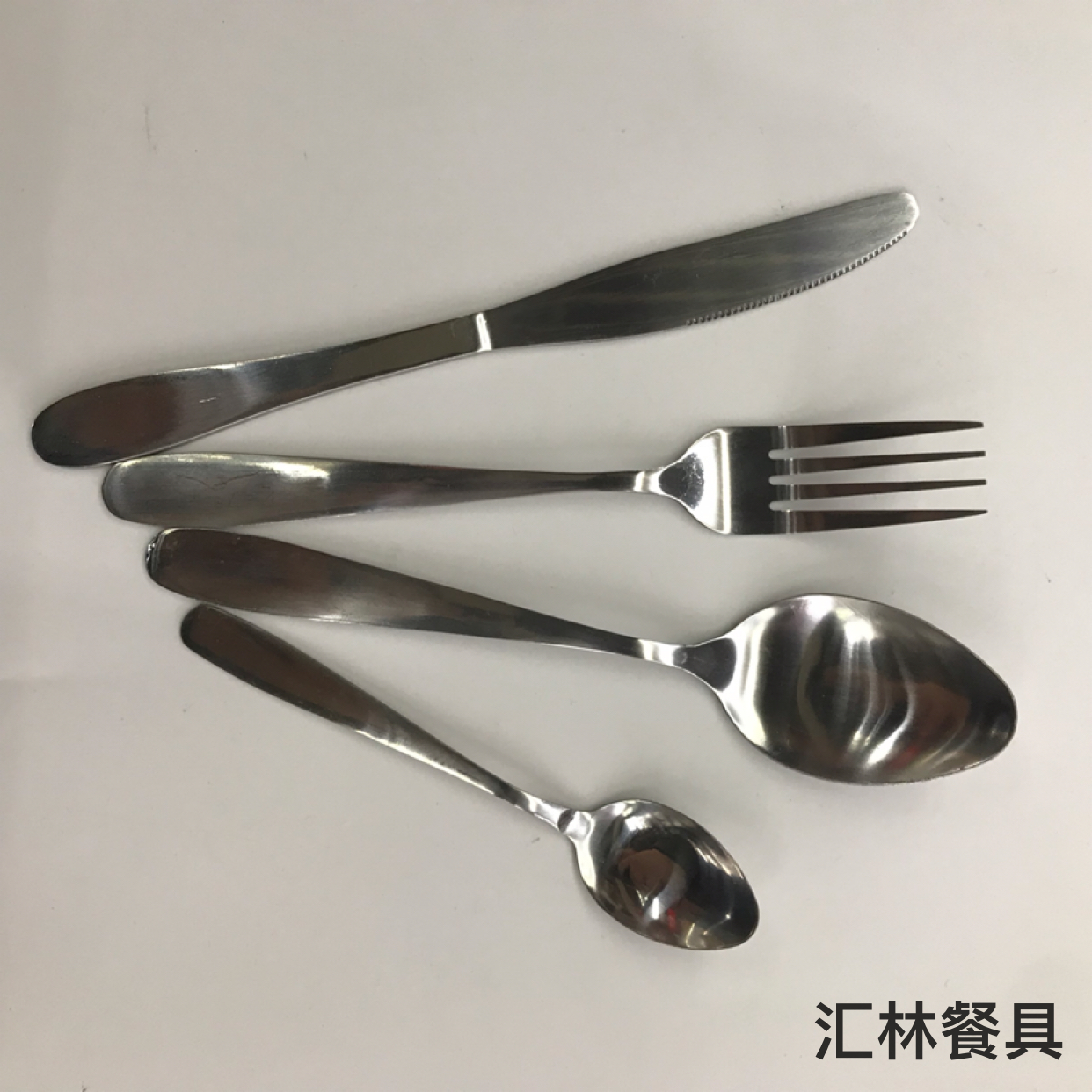 410 Stainless Steel Material Western Tableware Small round Head a Series Light Handle Solid Color Table Knife Spork Tea Spork Can Be Sold Alone