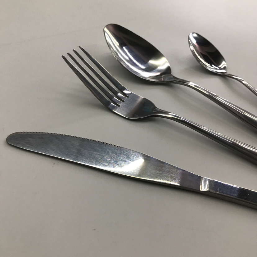 410 Stainless Steel Material Western Tableware Small round Head a Series Light Handle Solid Color Table Knife Spork Tea Spork Can Be Sold Alone 410 Stainless Steel Material Western Tableware Small round Head a Series Light Handle Solid Color Table Knife Spork Tea Spork Can Be Sold Alone