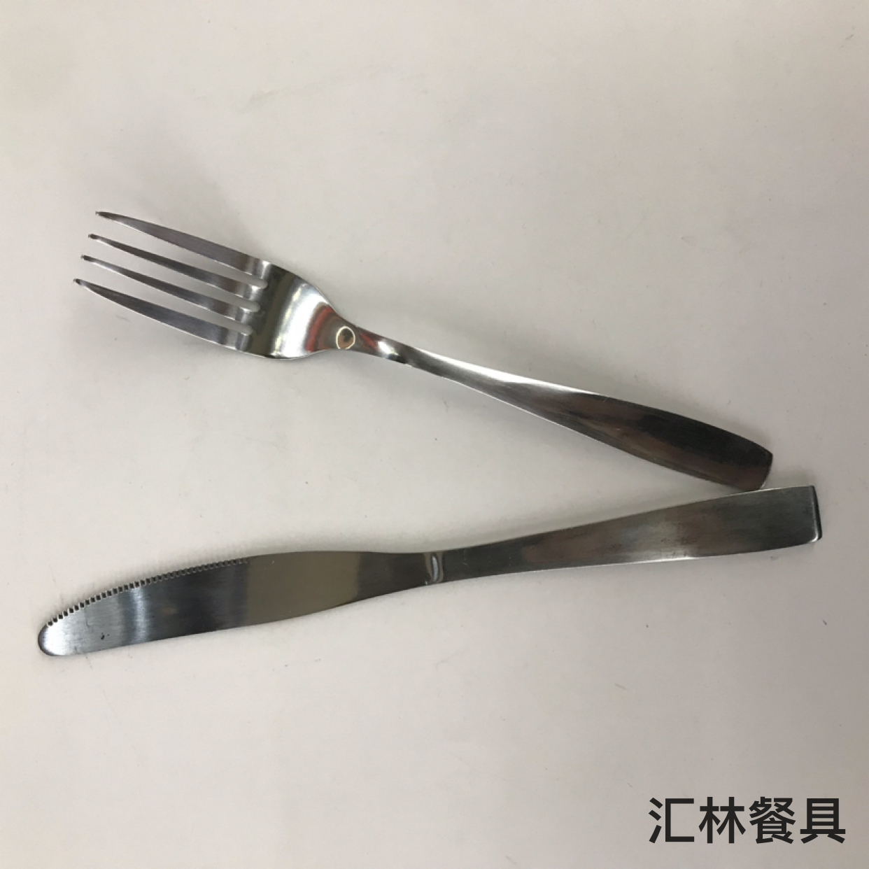 410 Stainless Steel Material Western Tableware Square Toe Sand Blasting Series M Table Knife Spork Tea Spork
