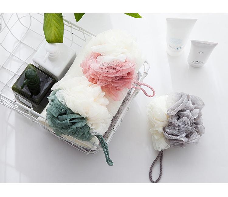 Two-Color Large Bath Ball Mesh Sponge Shower Net Ball Back Rubbing Bath Flower Color Matching Home Bath Loofah Bath Ball Shower Ball Bath Ball Wholesale Two-Color Large Bath Ball Mesh Sponge Shower Net Ball Back Rubbing Bath Flower Color Matching Home Bath Loofah Bath Ball Shower Ball Bath Ball Wholesale