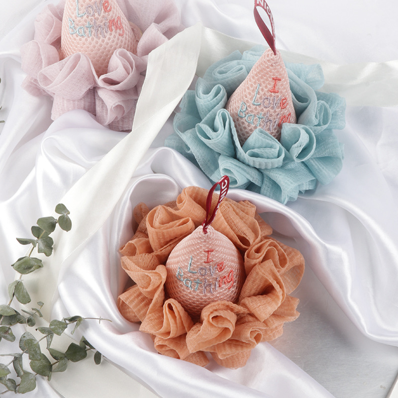 Ice Cream Foaming Net Ball Cartoon Young Girl Children&#039;s Loofah Cute Bath Soft Bubble Bubble-Free Foam Bath Ball