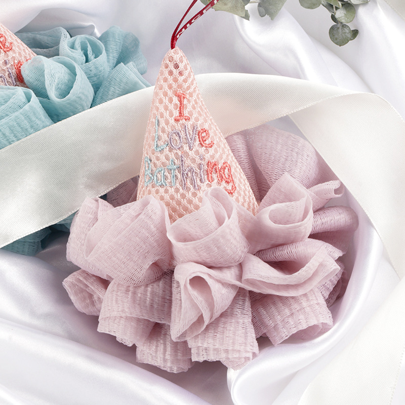 Ice Cream Foaming Net Ball Cartoon Young Girl Children&#039;s Loofah Cute Bath Soft Bubble Bubble-Free Foam Bath Ball