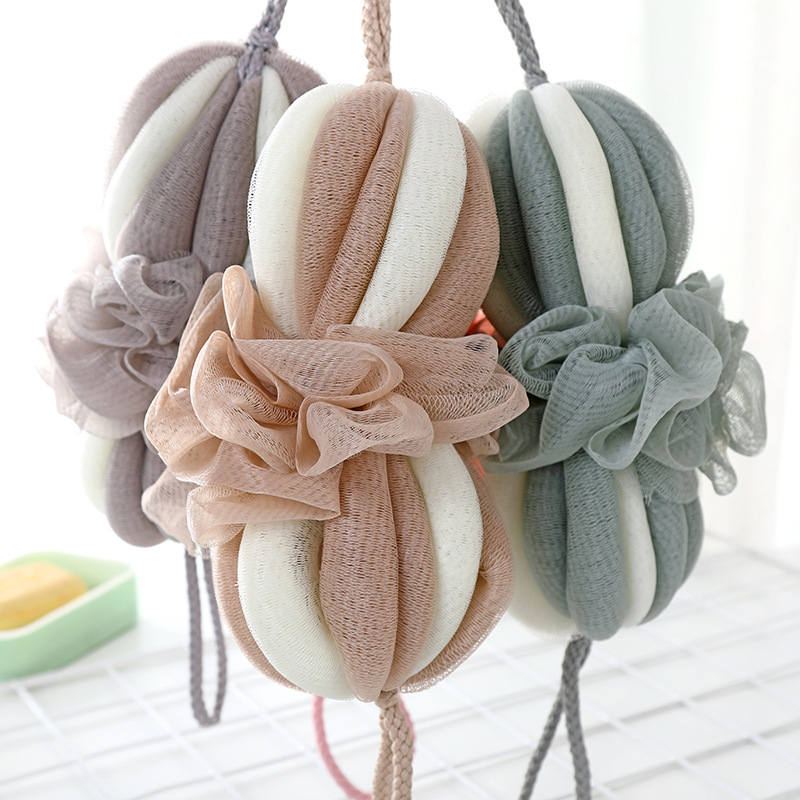 Rub the back artifact long bath flower bath ball colorful bubble bath ball soft lantern bath ball
