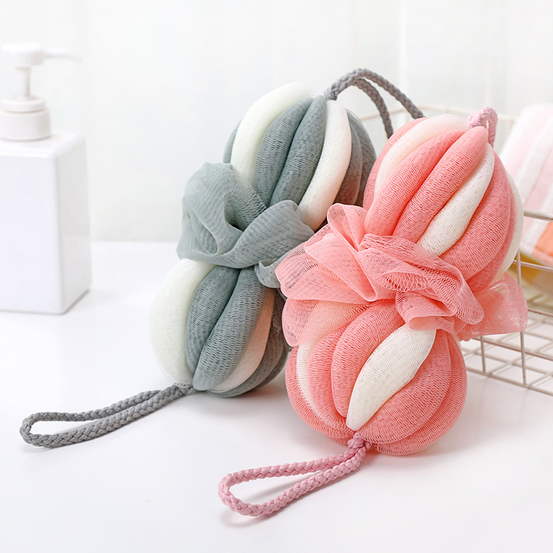 Rub the back artifact long bath flower bath ball colorful bubble bath ball soft lantern bath ball