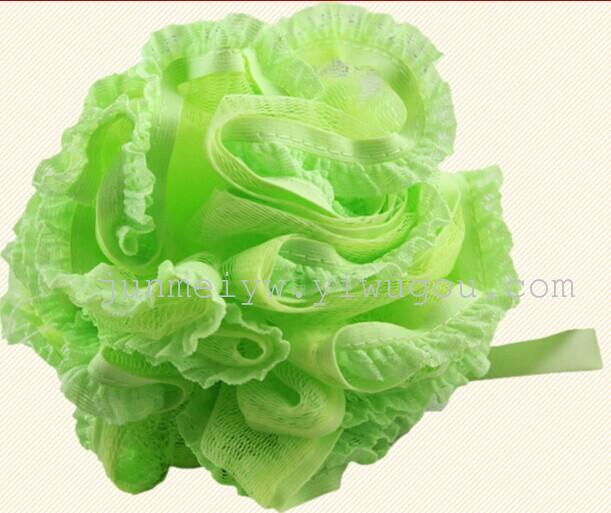 The lace side cabbage bath flower bath ball adds thick foam rich The lace side cabbage bath flower bath ball adds thick foam rich