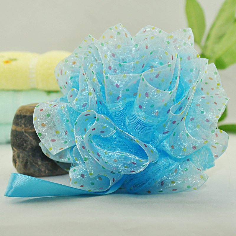 Qing Zhi Korean Style Lace Mesh Sponge Large White Dot Lace Mesh Sponge Bath Ball Custom Mixed Batch Qing Zhi Korean Style Lace Mesh Sponge Large White Dot Lace Mesh Sponge Bath Ball Custom Mixed Batch