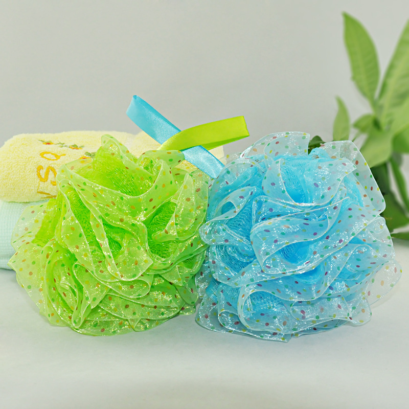 Qing Zhi Korean Style Lace Mesh Sponge Large White Dot Lace Mesh Sponge Bath Ball Custom Mixed Batch Qing Zhi Korean Style Lace Mesh Sponge Large White Dot Lace Mesh Sponge Bath Ball Custom Mixed Batch