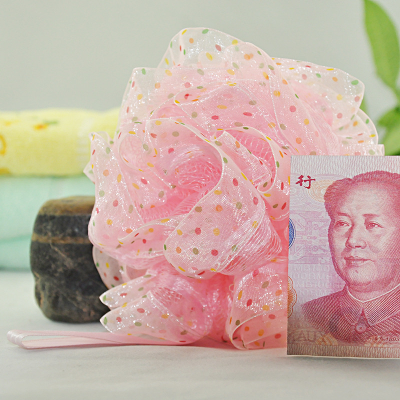 Qing Zhi Korean Style Lace Mesh Sponge Large White Dot Lace Mesh Sponge Bath Ball Custom Mixed Batch Qing Zhi Korean Style Lace Mesh Sponge Large White Dot Lace Mesh Sponge Bath Ball Custom Mixed Batch