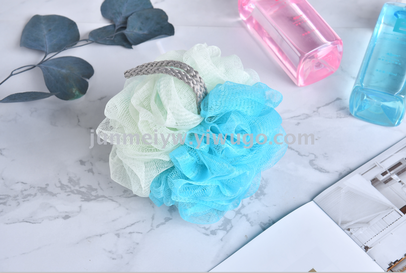 Two-Color Loofah Color Adult Bath Bath Ball Bath Rub Bath Color Matching Loofah Mesh Sponge Bath Supplies