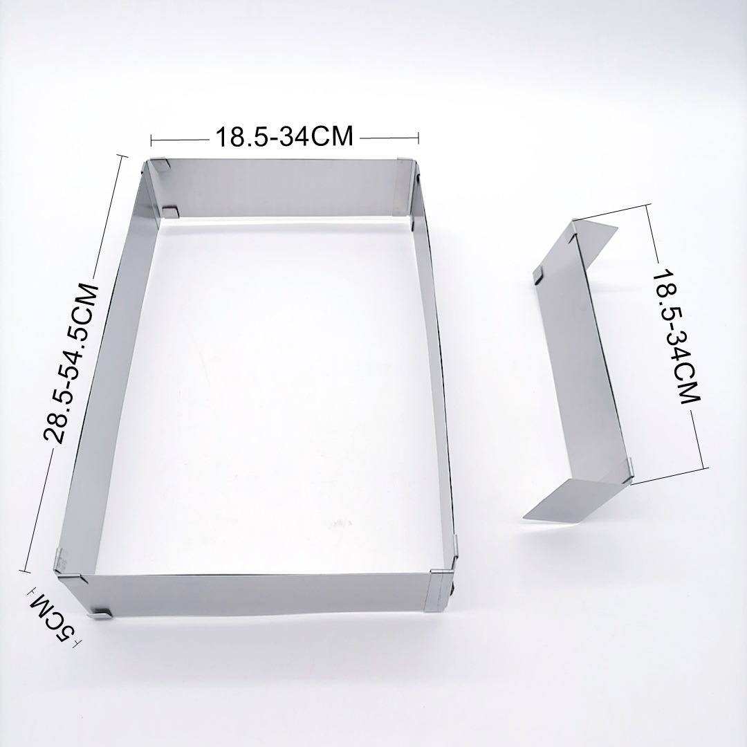 Color Boxed Stainless Steel 7-Inch 8-Inch Adjustable Retractable Rectangular Mousse Circle Mold Baking Utensils Cake Mold Color Boxed Stainless Steel 7-Inch 8-Inch Adjustable Retractable Rectangular Mousse Circle Mold Baking Utensils Cake Mold