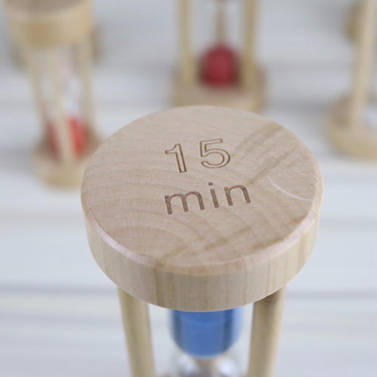Hot style5/10/15 minute wooden timer hourglass creative household multi-function desktop gift sets