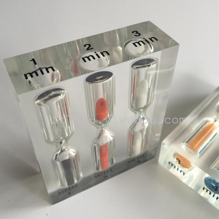 Crystal Child Droop Creative Hourglass Living Room Study Decoration Timer 1 minute 2 minutes 3 minutes combination Crystal Child Droop Creative Hourglass Living Room Study Decoration Timer 1 minute 2 minutes 3 minutes combination