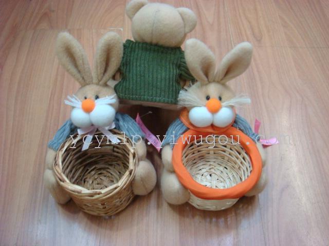Manufacturers selling Easter egg Bunny storage basket can be mounted straw storage baskets storage baskets