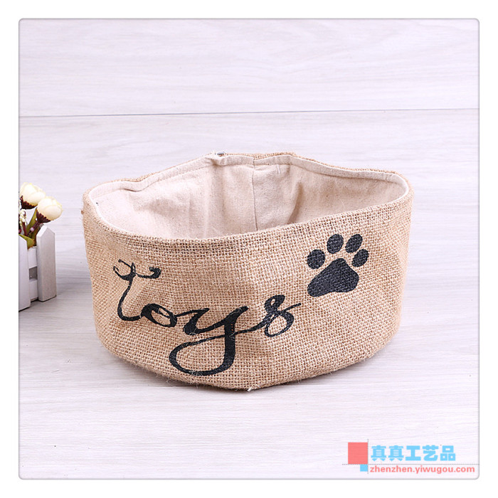 Simple cotton linen fabric small storage box Toys Storage Basket Desktop Sundries snacks finishing Storage baskets