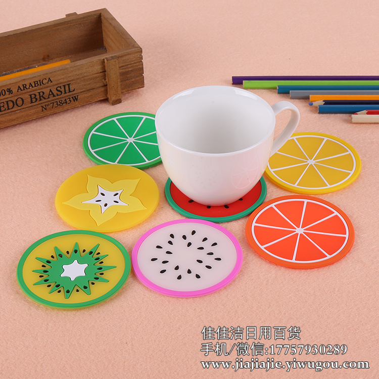 Colorful Jelly Color Fruit Modeling Coaster Silicone Coaster Creative Insulation Pad Fruit Teacup Mat Colorful Jelly Color Fruit Modeling Coaster Silicone Coaster Creative Insulation Pad Fruit Teacup Mat