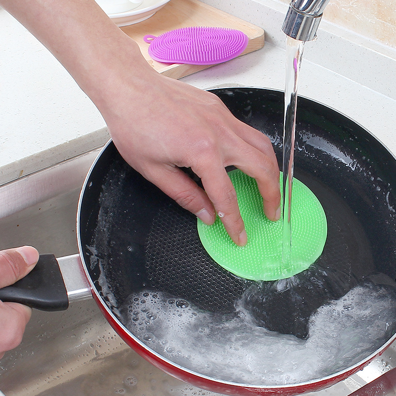 Multifunctional Silicon Dishwashing Brush Oil-Free Silicone Rag Fabulous Pot Cleaning Tool Washing Pot Scouring Pad Decontamination Brush T