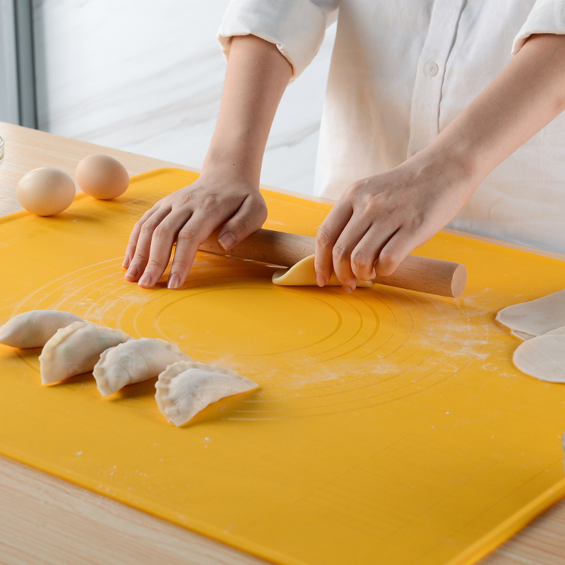 Silicone Dough Kneading Tagliolini Cutter Rolling Pin Three-Piece Food Grade Silica Gel Pad Baking Tool Baking Mat