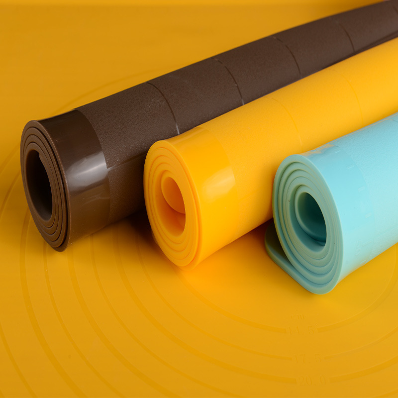 Silicone Dough Kneading Tagliolini Cutter Rolling Pin Three-Piece Food Grade Silica Gel Pad Baking Tool Baking Mat