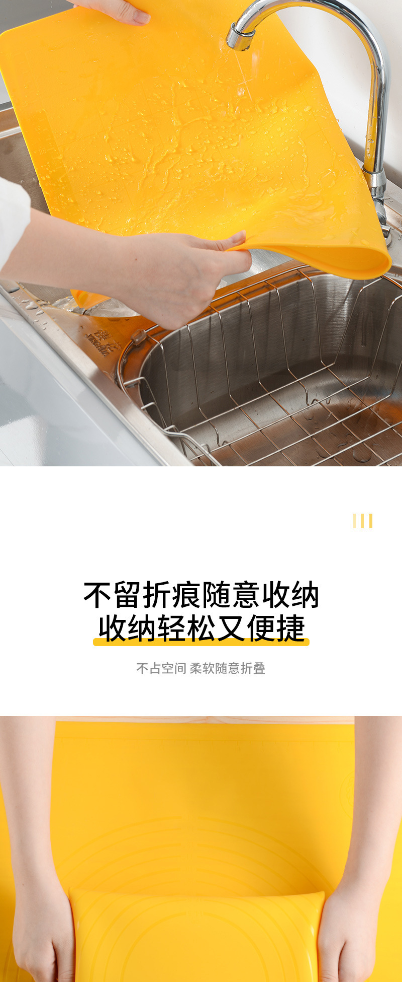 Silicone Dough Kneading Tagliolini Cutter Rolling Pin Three-Piece Food Grade Silica Gel Pad Baking Tool Baking Mat