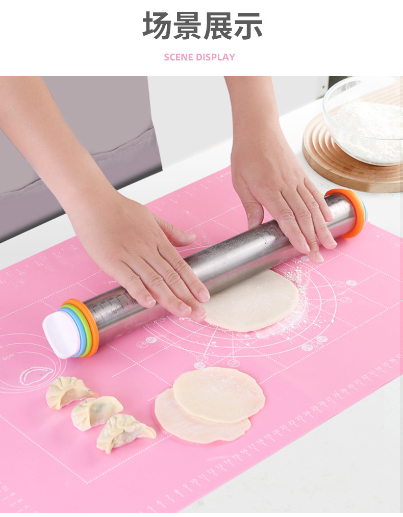Multi-Size Silicone Baking Dough Kneading Thickened Large with Scale Chopping Board Dough Rolling Pad Kitchen Baking Mat Multi-Size Silicone Baking Dough Kneading Thickened Large with Scale Chopping Board Dough Rolling Pad Kitchen Baking Mat