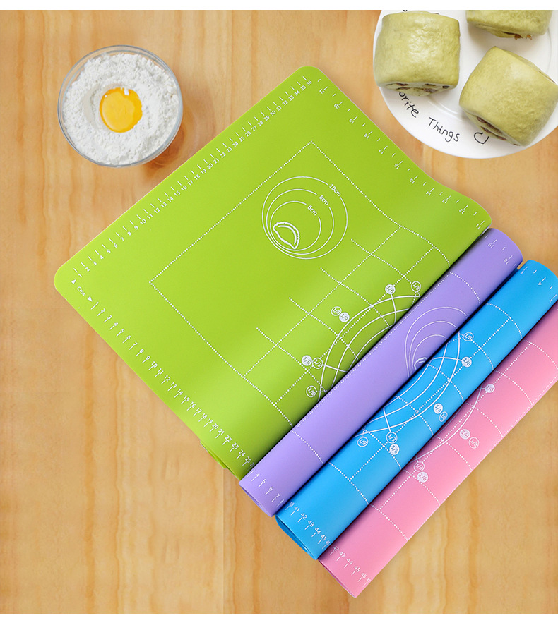 Multi-Size Silicone Baking Dough Kneading Thickened Large with Scale Chopping Board Dough Rolling Pad Kitchen Baking Mat Multi-Size Silicone Baking Dough Kneading Thickened Large with Scale Chopping Board Dough Rolling Pad Kitchen Baking Mat