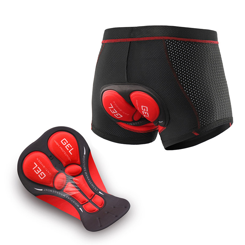  Arsuxeo Aisuou Breathable Quick-Drying Printing Thickened Silicone Pad Underwear Riding Shorts 001C