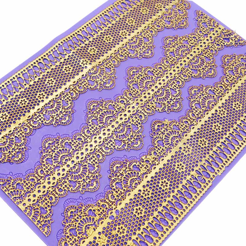 Fondant Lace Pad Lace Silica Gel Pad Cake Lace Decoration Lace Mold Silicone Fondant Mould Baking
