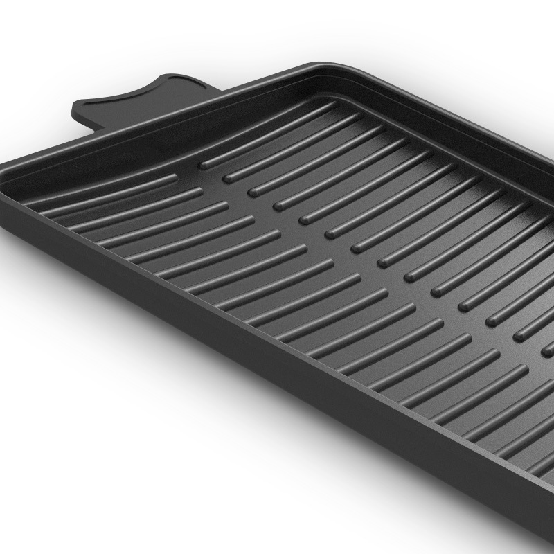 Korean-Style Medical Stone Aluminum Alloy Square Barbecue Plate Open Fire Card Barbecue Plate Portable Outdoor Non-Stick Coating Frying Pan