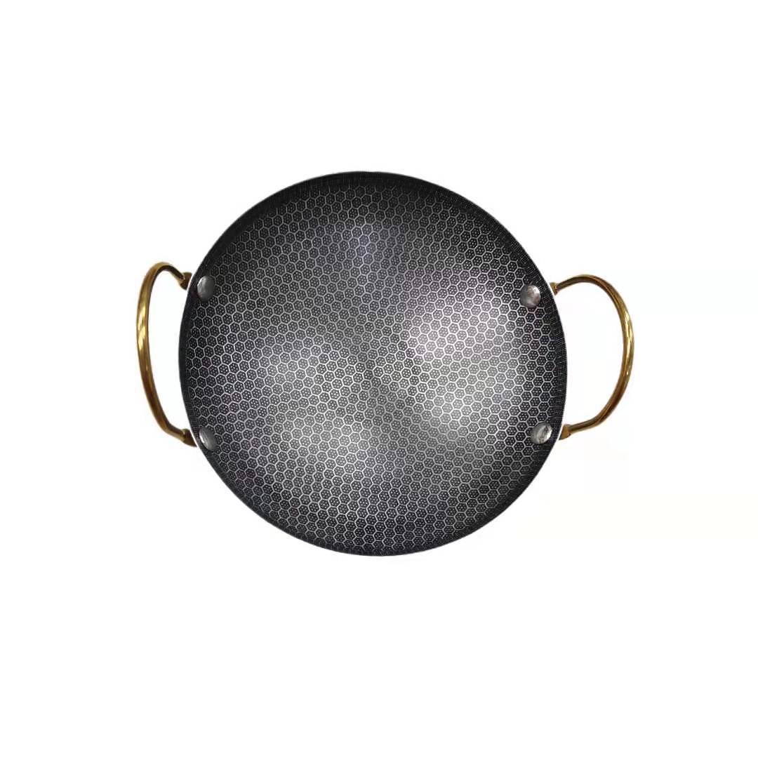 Non-Stick Hot Pot Korean Style Alcohol Pot Honeycomb Non-Stick Pan Fire Stewed Pot Golden Ear round Bottom Bar Jinding